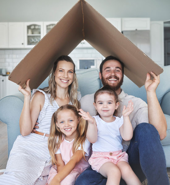 Happy Family in new build home